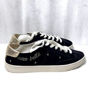 Soludos Ciao Bella Black Velvet Sneakers